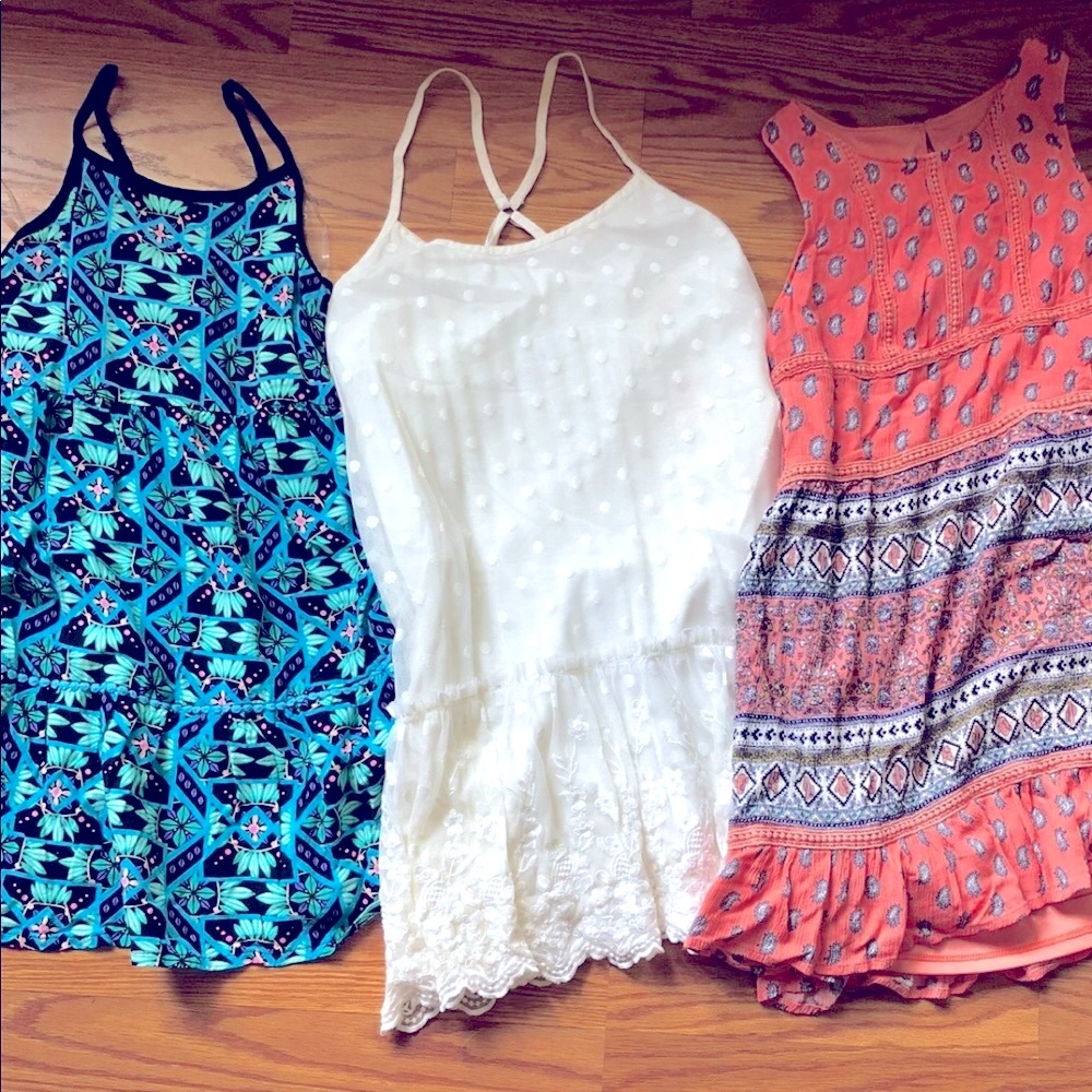 Lot of 3 dresses: Abercrombie, Justice Xhilaration